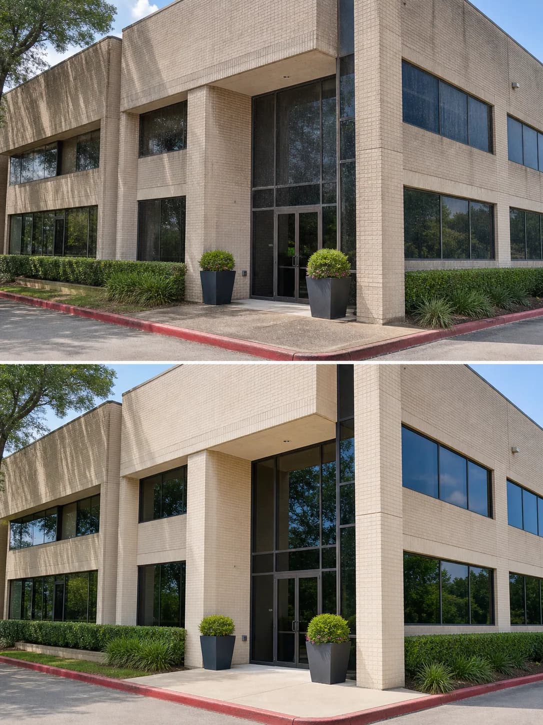 Before and after example of commercial properties